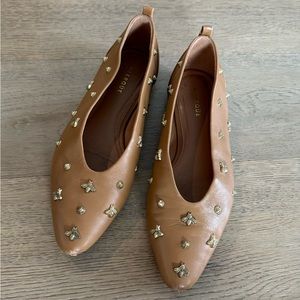 Uterqüe 100% leather ballet flats size 36